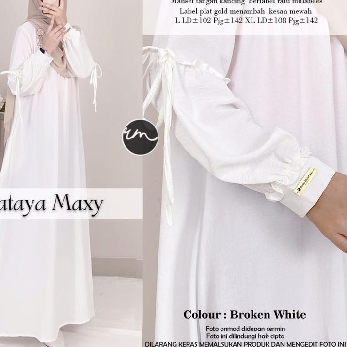 Paling Diminati.. Lataya Maxy by Ratu Mulabees 100% Ori *Gamis Simple Gamis Polos Gamis Casual Gamis