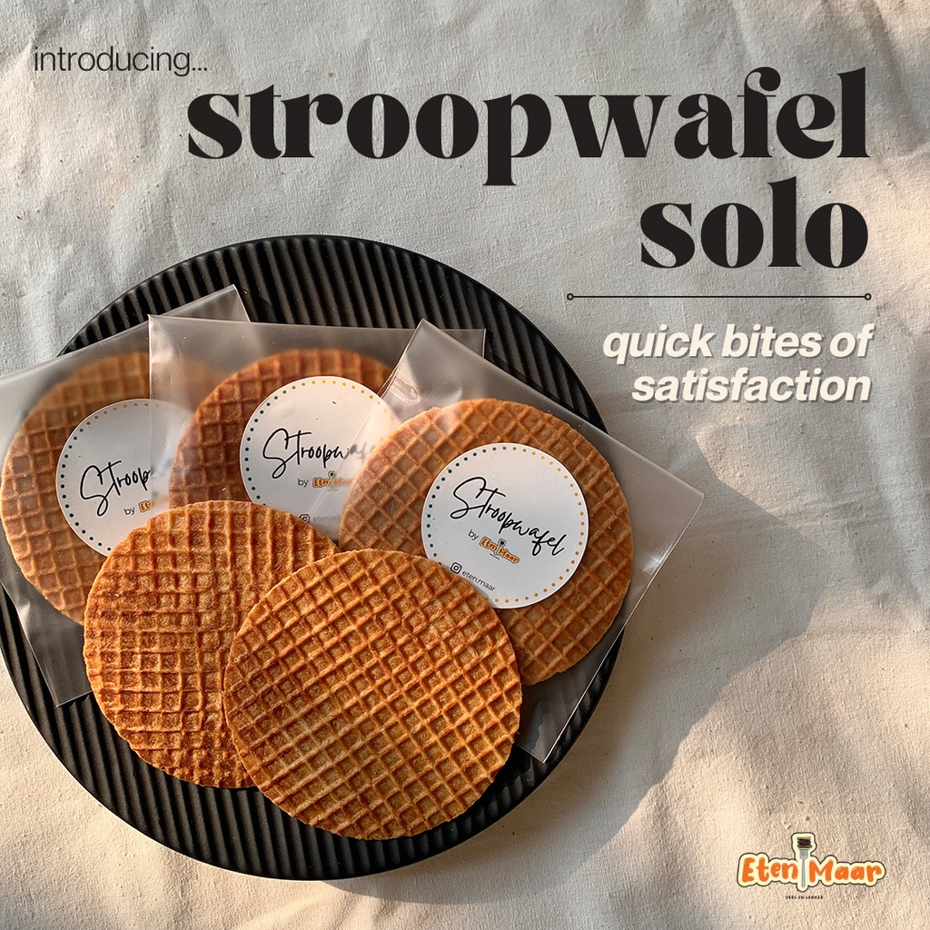 

Stroopwafel Solo by Eten Maar - Snack Waffle Manis dari Belanda - 5 Pieces