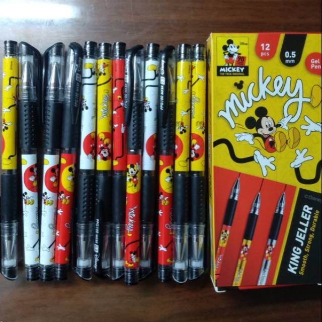 

Pulpen Merk PIPO PPG 100 KING JELLER 0,5mm Hitam Disney Mickey Mouse