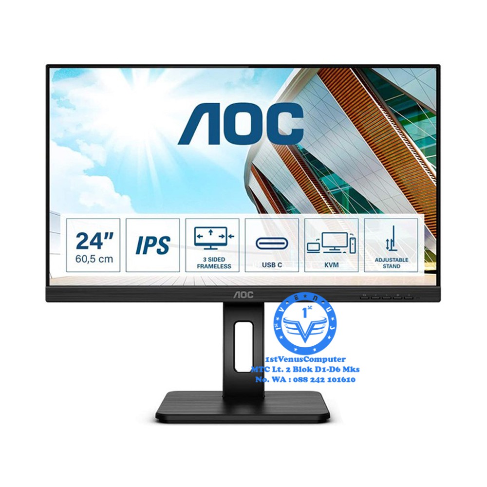 MONITOR AOC GAMING 24" 24P2C 75HZ / LED GAMING AOC 24P2C / MON11-AOC