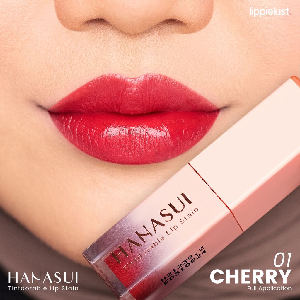 Hanasui Mattedorable Lip Cream | Matte Dorable LipCream Lipstick Cair Mate Hanasui | BOBA EDITION | TnT Beauty Shop-💋 01 Cherry