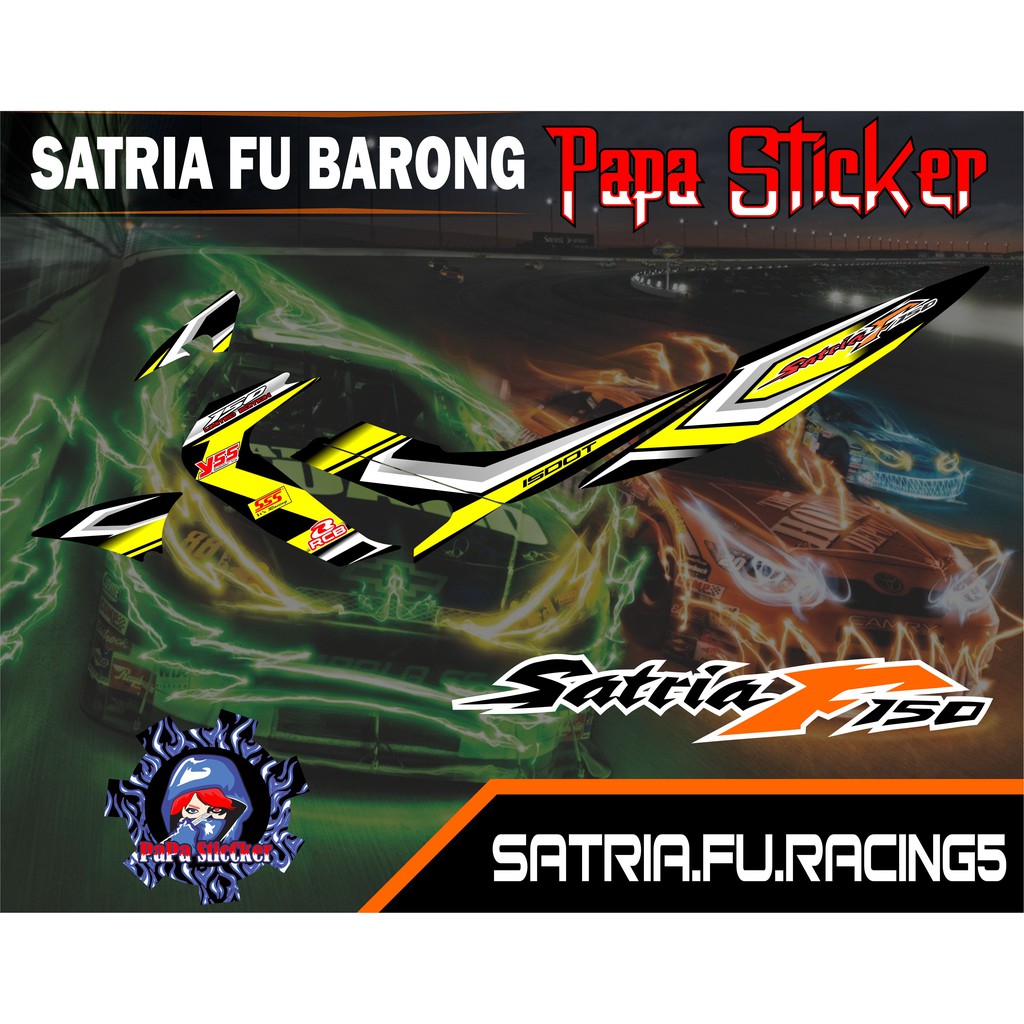 STRIPING SATRIA FU BARONG SUZUKI SATRIA FU BARONG  STIKER LIST VARIASI RACING 05