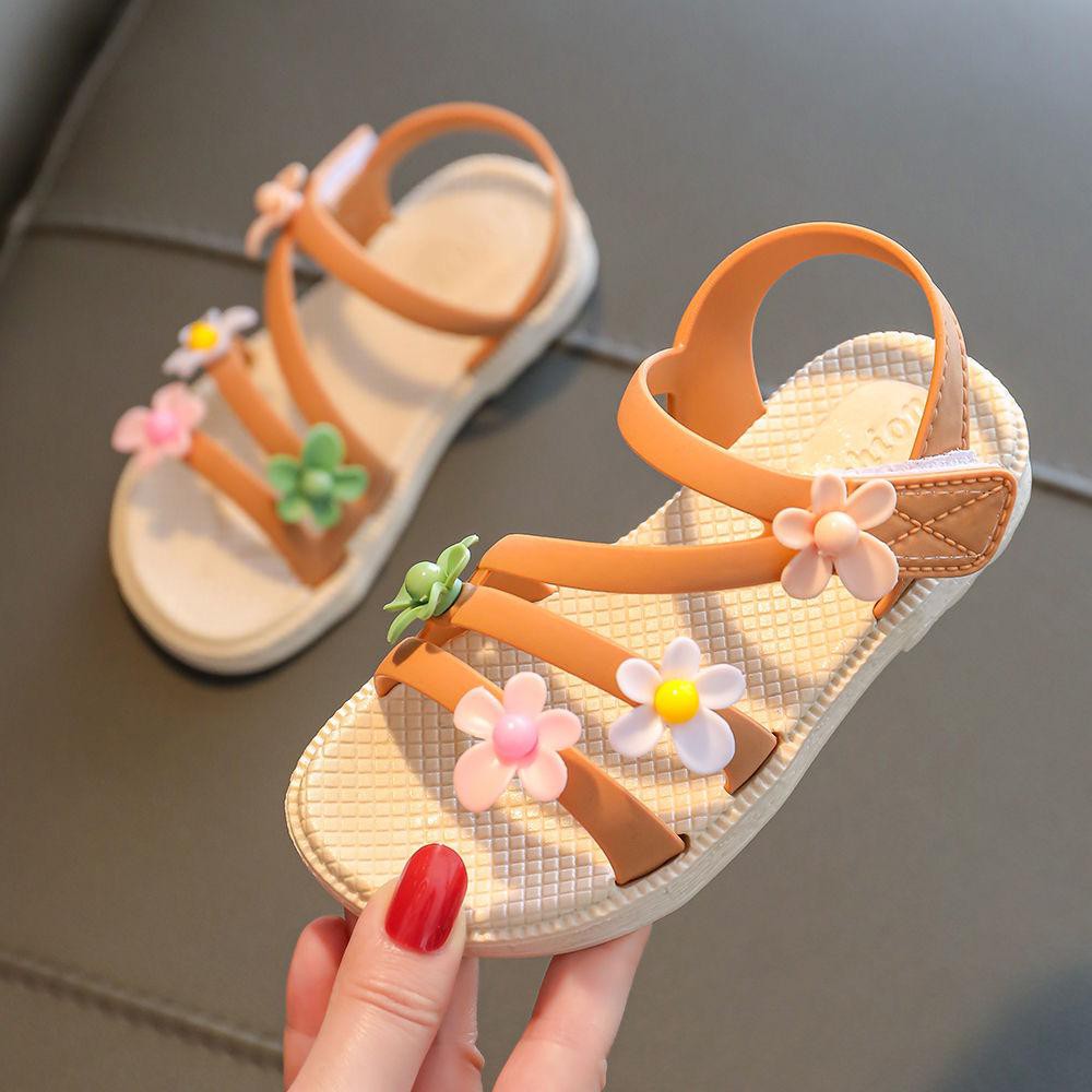 Sandal Anak Perempuan Bunga ELISIA Import 8829 / Sandal Karet Anak Tali Bunga Import Elastis Empuk Murah