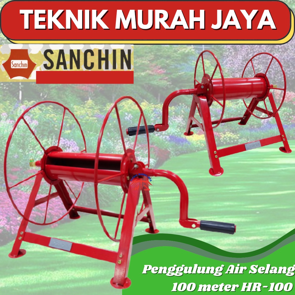 SANCHIN Penggulung Alat Gulung Selang Air Hose Winch Reel HR-100 100M