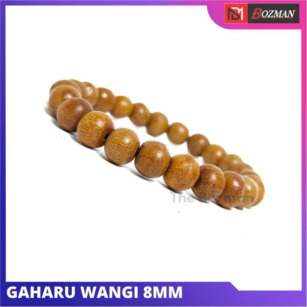 Gelang Kayu Gaharu Wangi Asli Kalimantan Berbagai Diameter 6mm, 8mm, 16mm