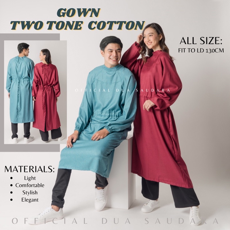 [TWO TONE COTTON] SURGERYGOWN/ BAJU JAGA/ BAJU OKA/ SCRUB DOKTER/ BAJU OKA DUA SAUDARA