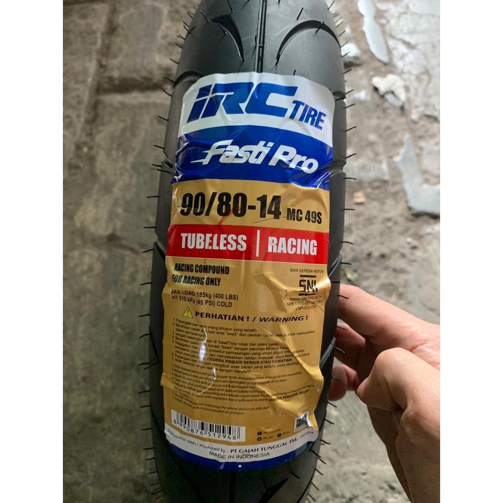 BAN BALAP IRC FASTI PRO UKURAN 90/80-14 RING 14 SOFT COMPOUND