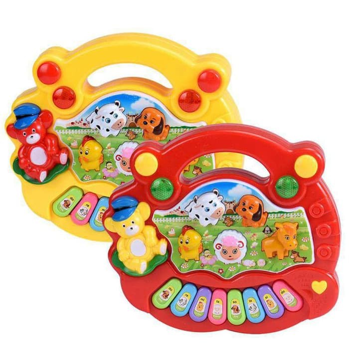 Mainan Edukasi Anak Animal Farm Piano / Music Piano Toy