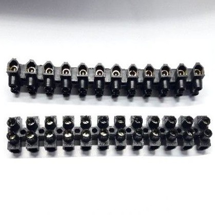 terminal blok krustin 4mm hitam / penyambung kabel