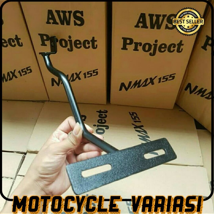 Breket dudukan Plat No nomor Nmax 2020 kumis AWS pipa besi kuat