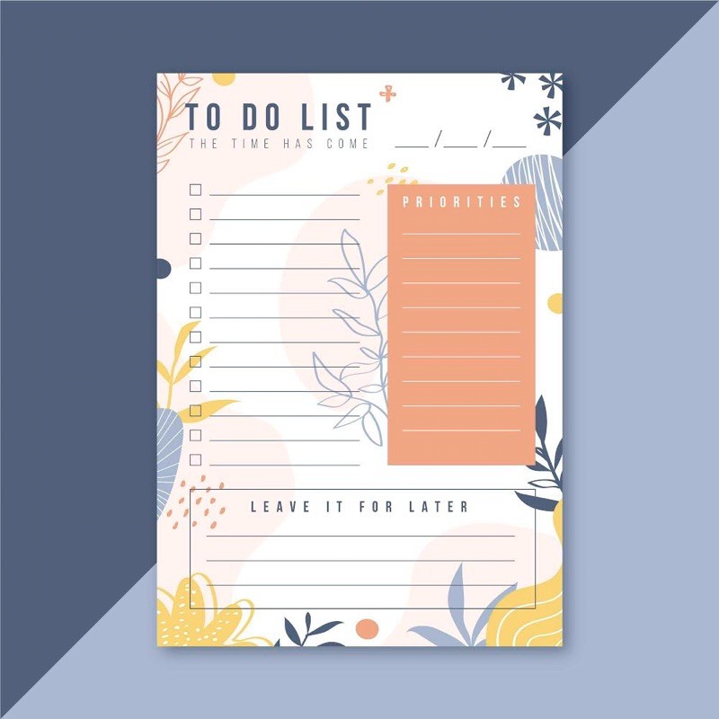 

Daily Planner A5/B5 To Do List Colorfull Floral