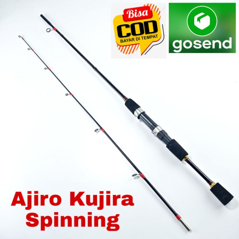 terlaris murah Joran pancing fiber solid padat spinning medium Ajiro kujira 150 165 180 198