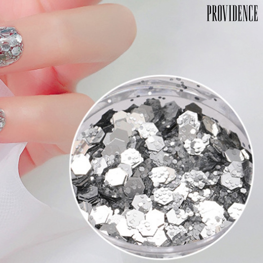 Providence 2Pcs/Set Nail Flakes Mermaid Effect Glitter Blue Sparkly Mix Hexagon Colorful Sequins for Beauty