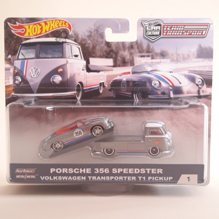 Hot Wheels Team Transport 01 - Porsche 356 Speedster with VW T1 Pickup