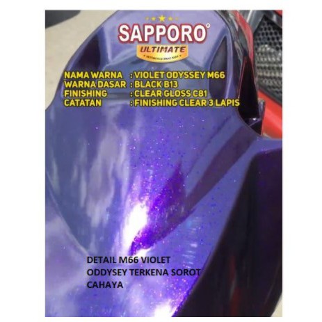 Cat Semprot Sapporo Ultimate M66 Violet Odyssey / Sapporo Spray / Pilok / Pylox