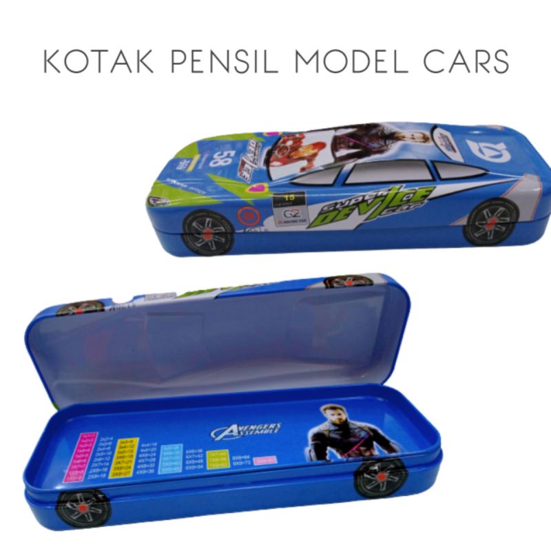 KOTAK PENSIL ANAK ANAK MODEL MOBIL/CARS BAHAN BESI