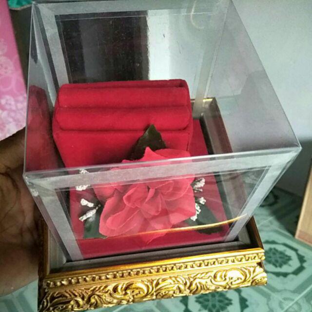 Kotak Cincin Frame Tutup Mika Untuk Seserahan/ Lamaran Fc