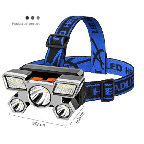 AZ758758 Senter Kepala Mini 5 LED / Headlamp Usb Chargable / Headlamp