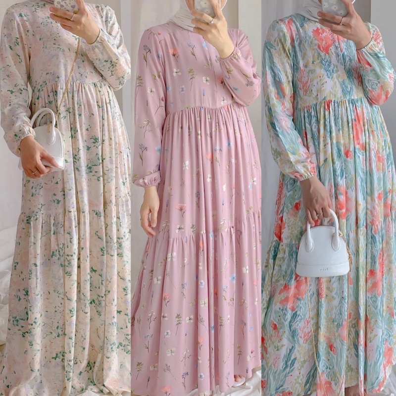 DRESS RAYON PREMIUM | GAMIS KATUN RAYON VISCOSE | DRESS BUSUI | HOMEY DRESS