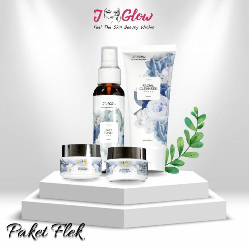 jglow skincare paket flek