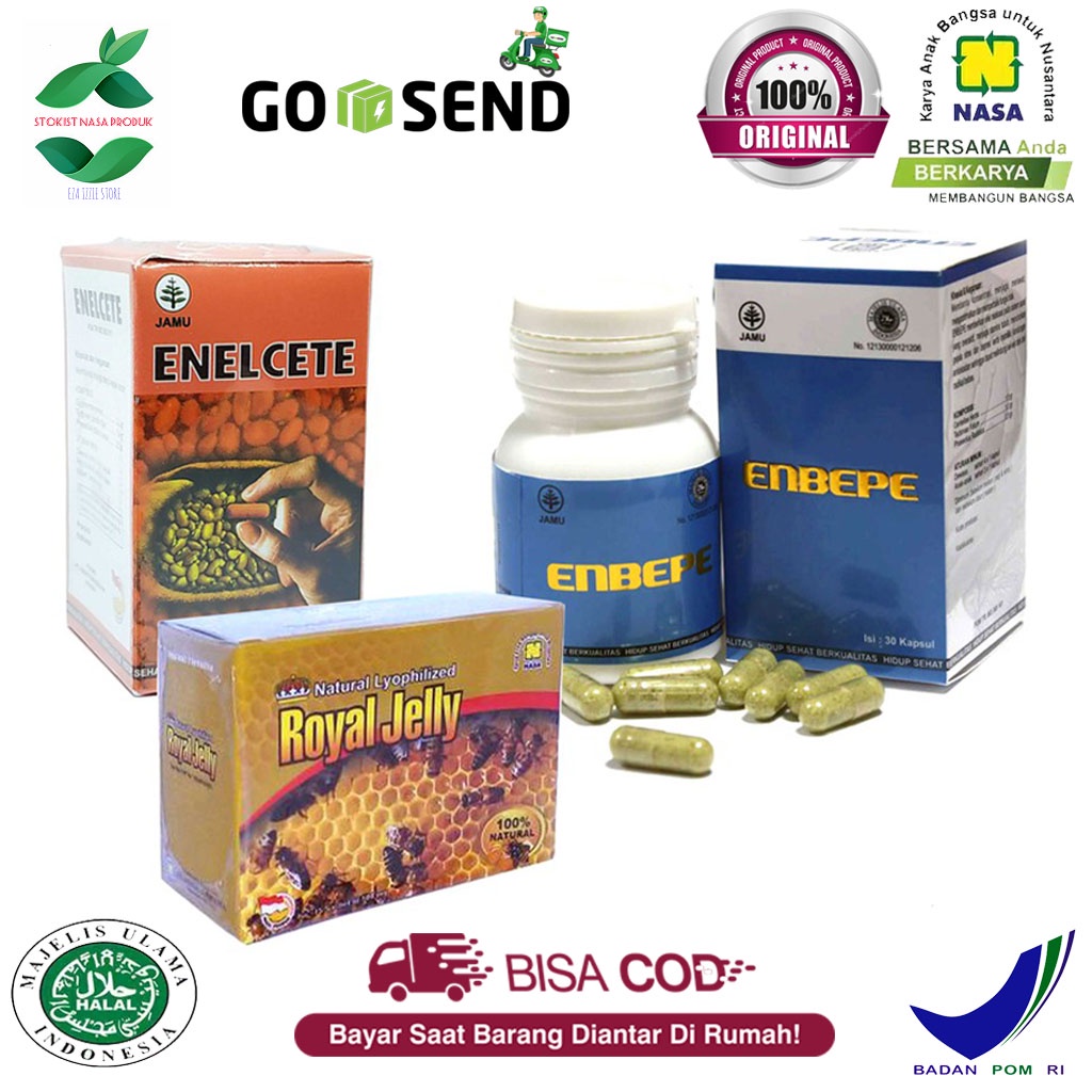 Obat Herbal stroke / struk NASA ENBEPE, LECHITIN, ROYAL JELLY Asli Original NASA
