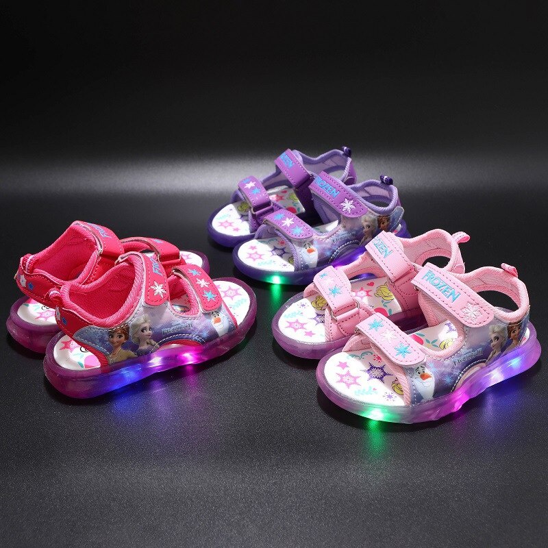 Sandal Anak Perempuan - Sendal Anak Laki Laki Ultra Light Super LED Sport Import FROZEN 006 Casual Fashion