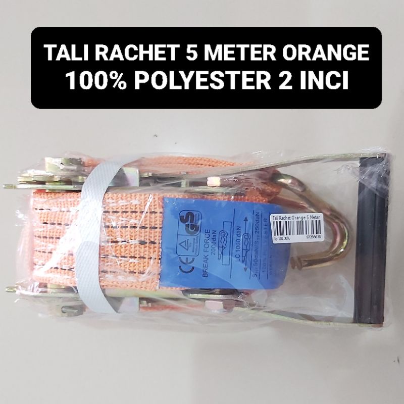 Tali Rachet Orange 5 Meter 2 Inci Lashing Belt Boks Speker