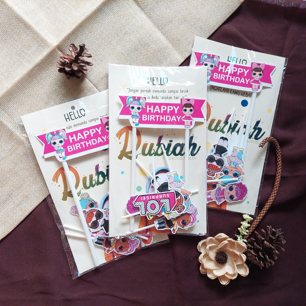 LOL 3 Topper Cake / Hiasan Kue Ulang Tahun