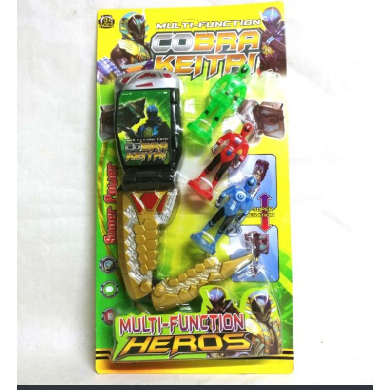 Mainan Power  Ranger Cobra Keitai dan 3 figure Robot