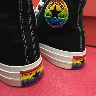  SEPATU  CONVERSE  ALL STAR 70S HIGH BLACK WHITE RAINBOW  