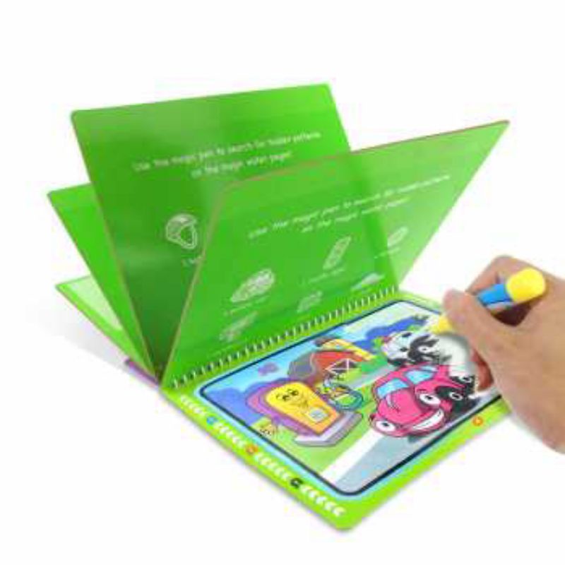 

COD buku gambar ajaib Buku Mewarnai Cat Air Anak Magic Water Book COOLPLAY 19 X 20 cm