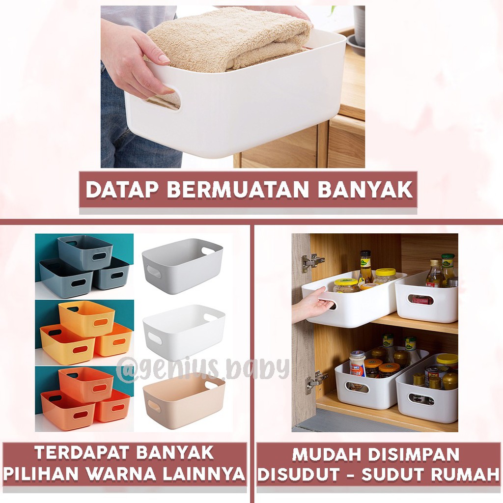 Genius Bala Storage Box / Box penyimpanan / Keranjang plastik Serbaguna Kapasitas Besar / Tempat Penyimpanan Mutifungsi