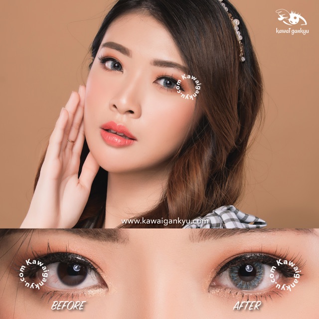 KawaiGankyu softlens - Princess rosy turquoise (1botol)