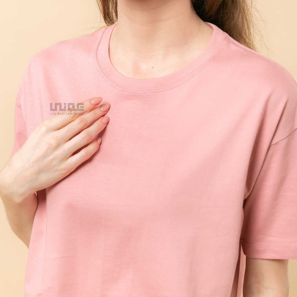 UNIQUE - (CropTop Series) Kaos Oversize Croptop Peach