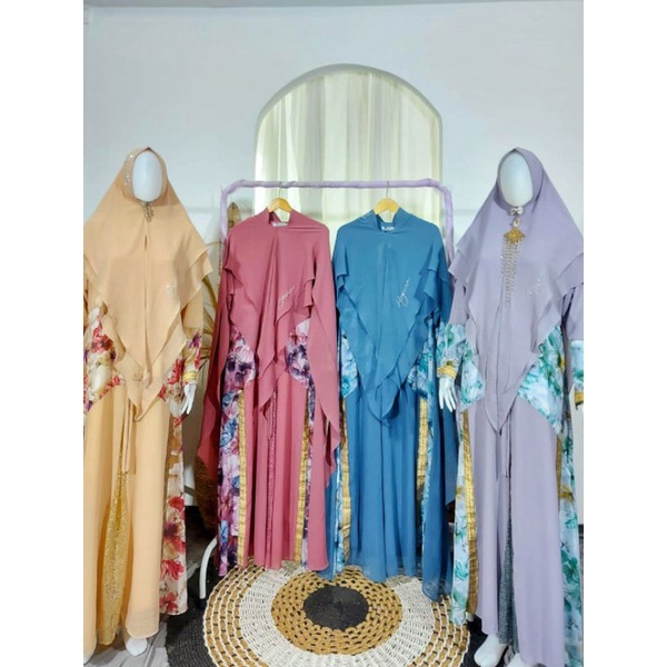 GAMIS SYAR'I SET HIJAB ORI BY HAZIQA PREMIUM