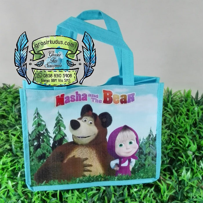 Tas Ultah Masha  Tas Souvenir Ulang Tahun Masha and the bear / Goodie Bag Ultah Anak Masha