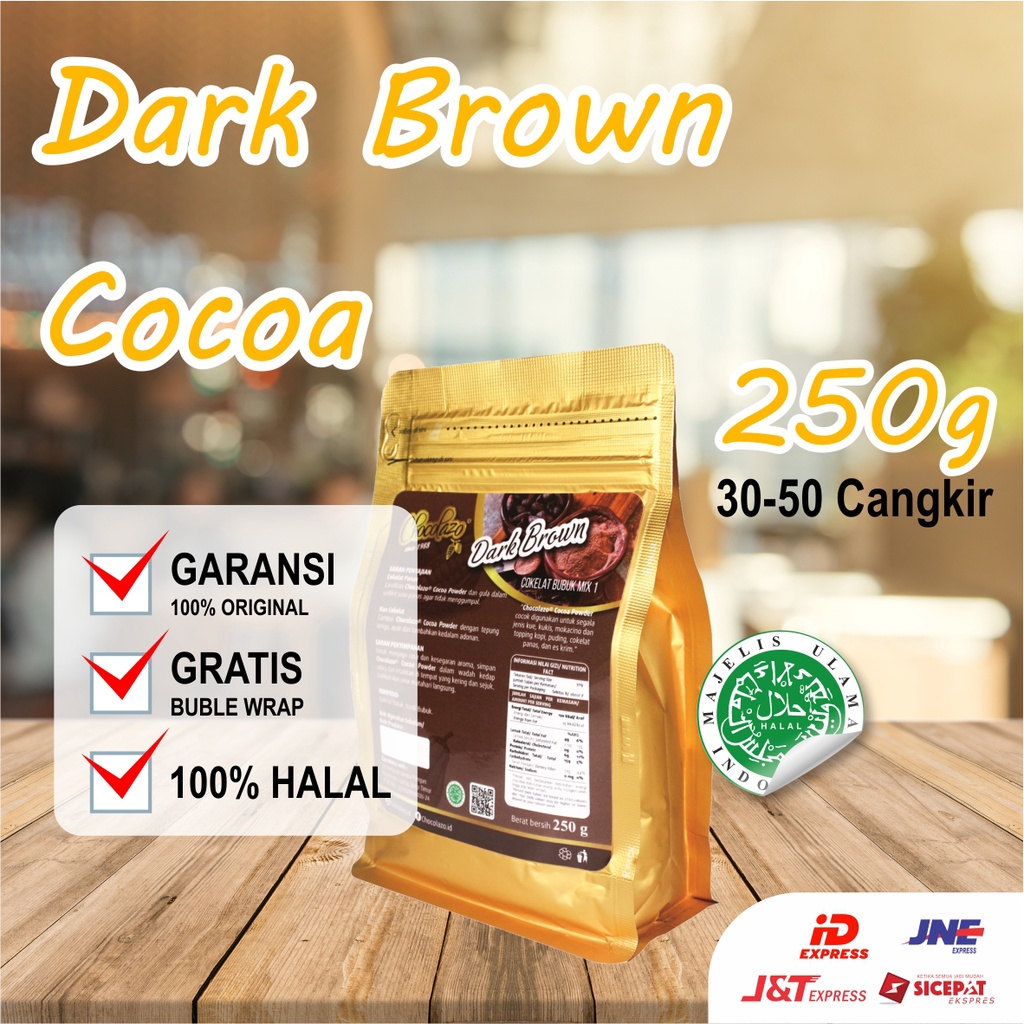 

Cocoa Powder Tanpa Gula 250g Dark Brown Dark Coklat Bubuk Murni Premium Kiloan Dijamin Asli