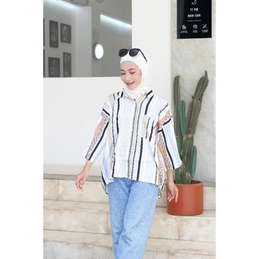 BLOUSE MOTIF RAYON VISCOSE PREMIUM