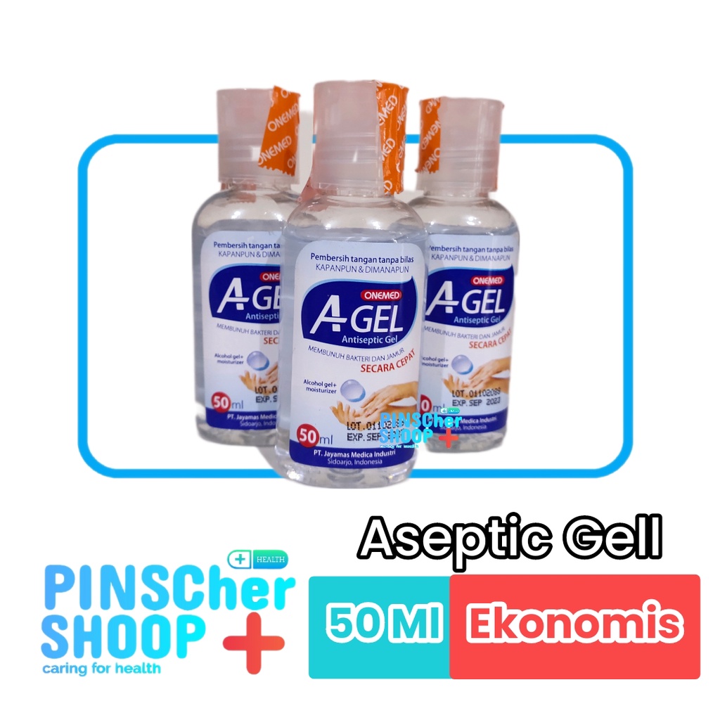 ASEPTIC GEL ASEPTIK 50 ML HANDSANITISER EKONOMIS COCOK DI SAKU