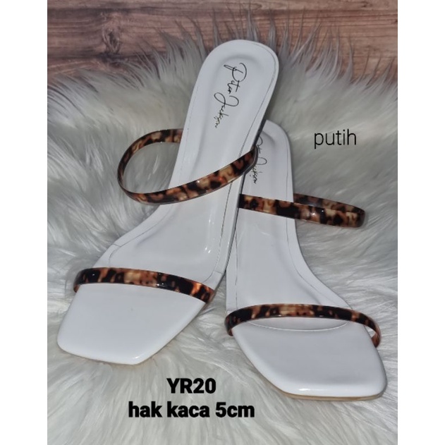 Goship|Peter jackson YR20 heels kaca 5cm-Putih