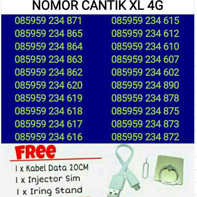 BUY 1 GET 1 FREE OBRAL SERI 5959 234 Kartu Perdana Nomor Cantik XL 4G