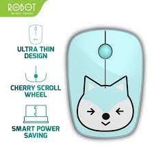 ROBOT M220 2.4G wireless mouse GREEN FOX karakter