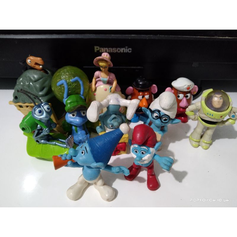 lot5D preloved take all seri smurf ant Mulan toy story hadiah happymeal McD