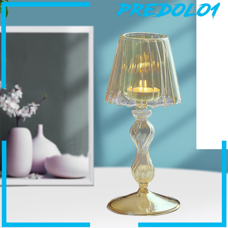 [PREDOLO1]Glass Tall Candle Holders Candles Candlesticks Decorative Candlestick