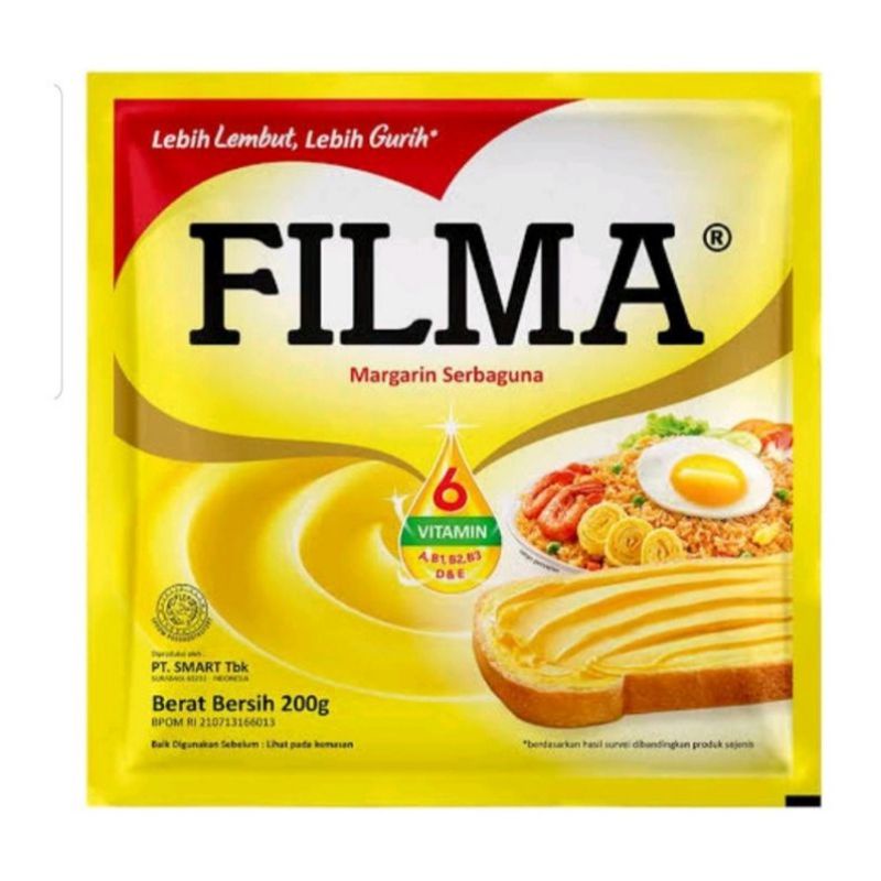 

filma margarin 200gram margarine amanda 200 gr mentega filma