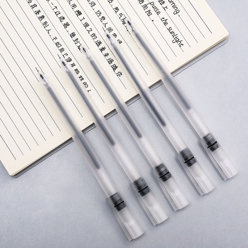 【COD Tangding】Pulpen 0.38mm Warna Hitam Bahan Karbon Untuk Kantor