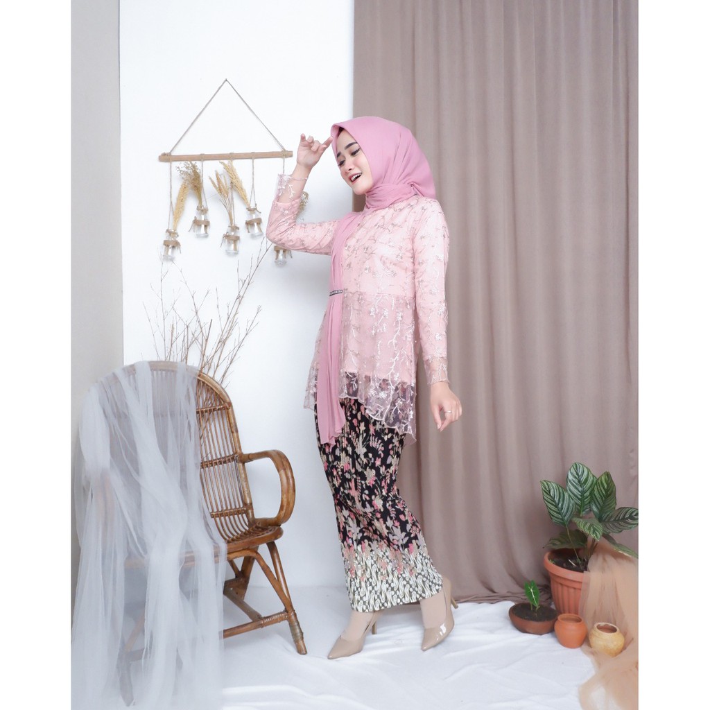 SET KEBAYA PUTRI SELENDANG+MASKER Murah