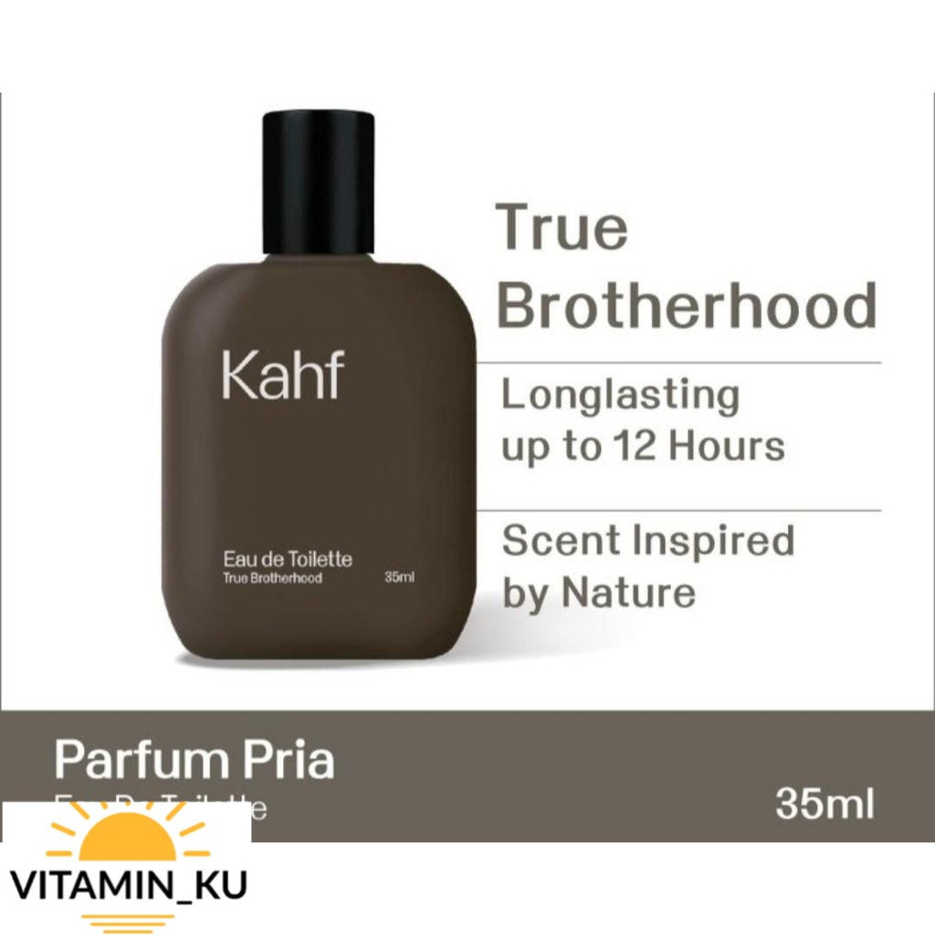 KAHF Parfum Pria True Brotherhood Eau de Toilette 35 ml (COKLAT) #Vitamin_KU