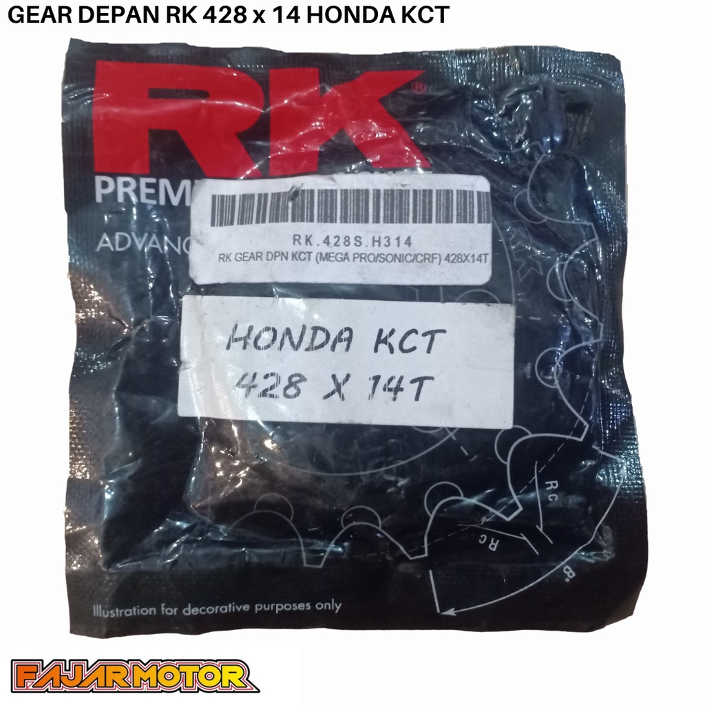 SSS GEAR GER DEPAN 428 520 JUPITER VIXION R15 MEGAPRO GL CB150R SUPRA SATRIA FU SMASH SHOGUN GIR FRONT SPROCKET-Rk 428x14 kct.tiger