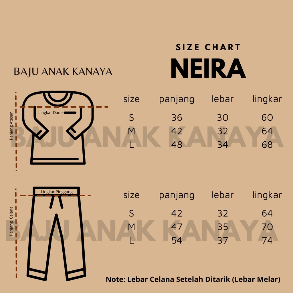 1-4TH SETELAN ANAK PEREMPUAN NEIRA ONE SET ANAK PEREMPUAN by BAJUANAKKANAYA